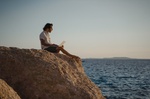 Arbeiten am Meer