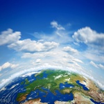 Planet Erde Weltkugel Europa
